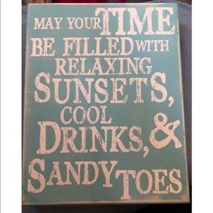 Summer home decor sign